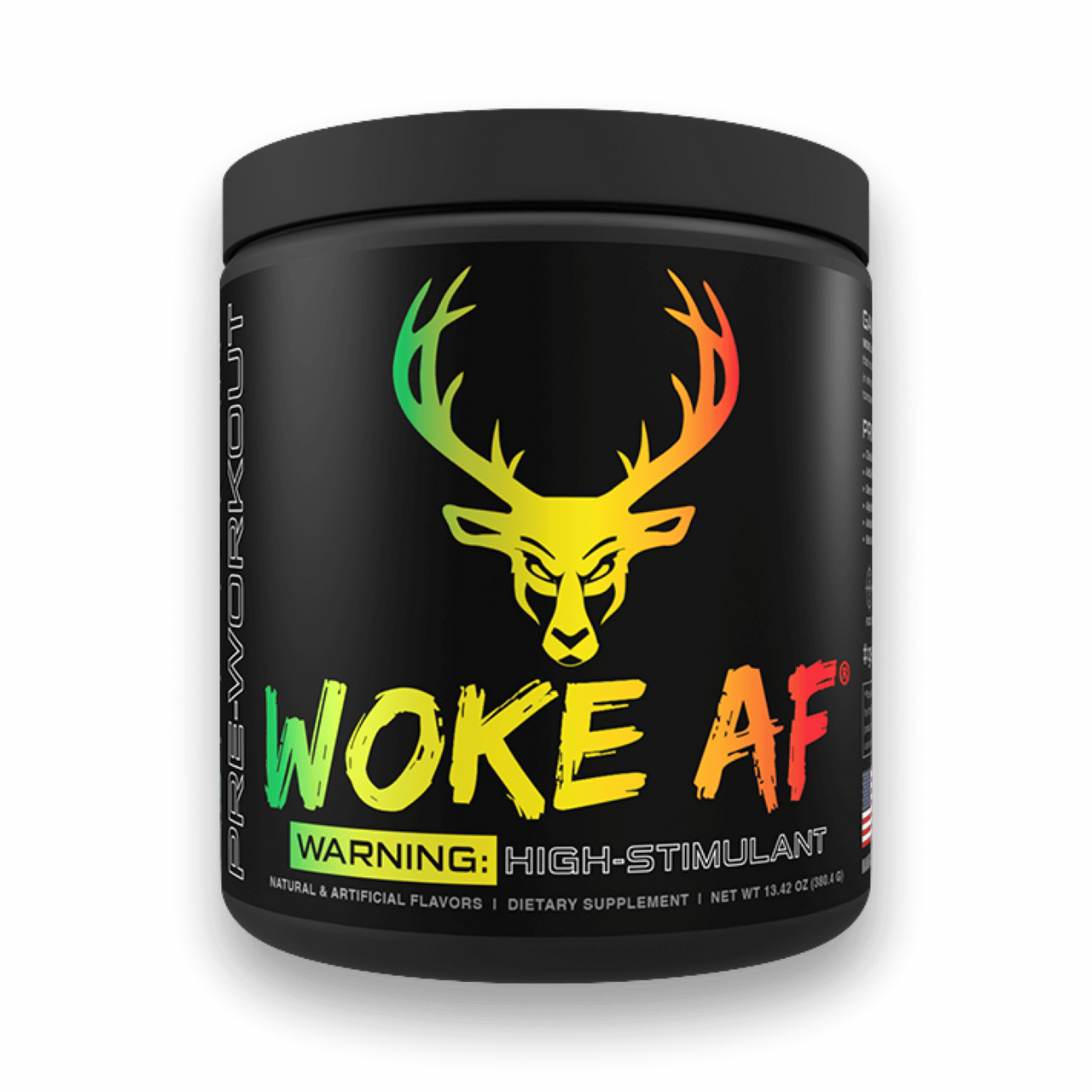 Bucked Up WOKE AF - High Stim Pre Workout | Builtathletics.com | $52.95 | Pre Workout | Best Sellers, high caffeine, high stim, Pre-Workout
