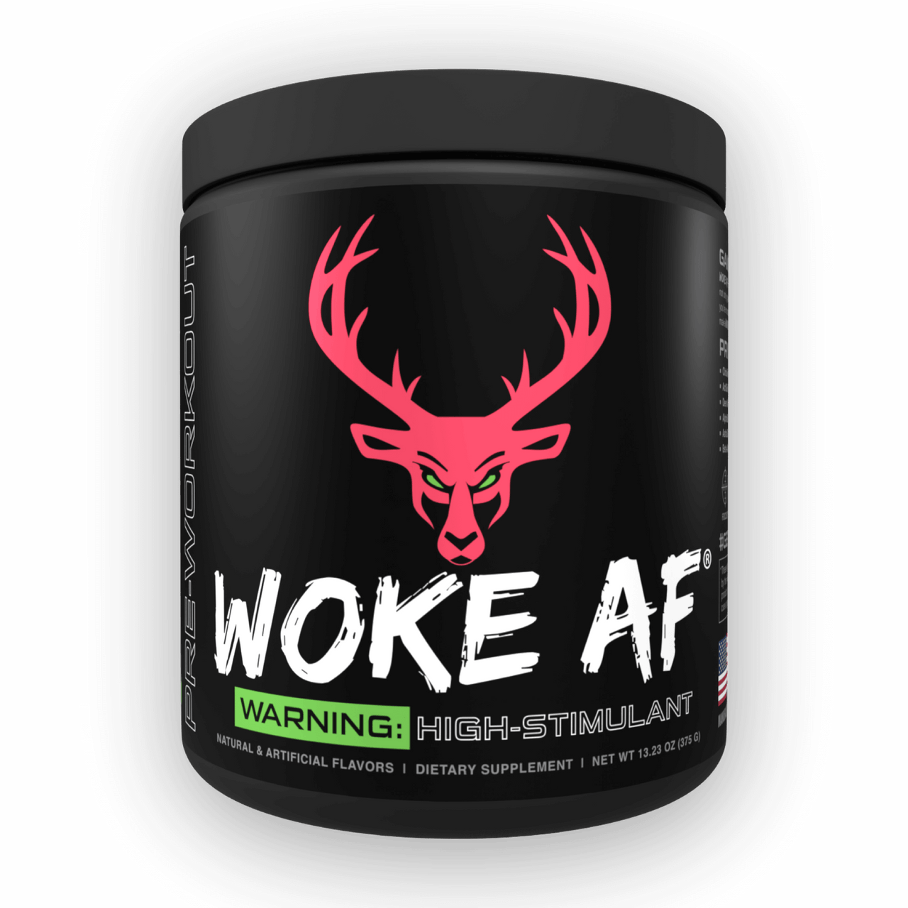 Bucked Up WOKE AF - High Stim Pre Workout | Builtathletics.com | $52.95 | Pre Workout | Best Sellers, high caffeine, high stim, Pre-Workout