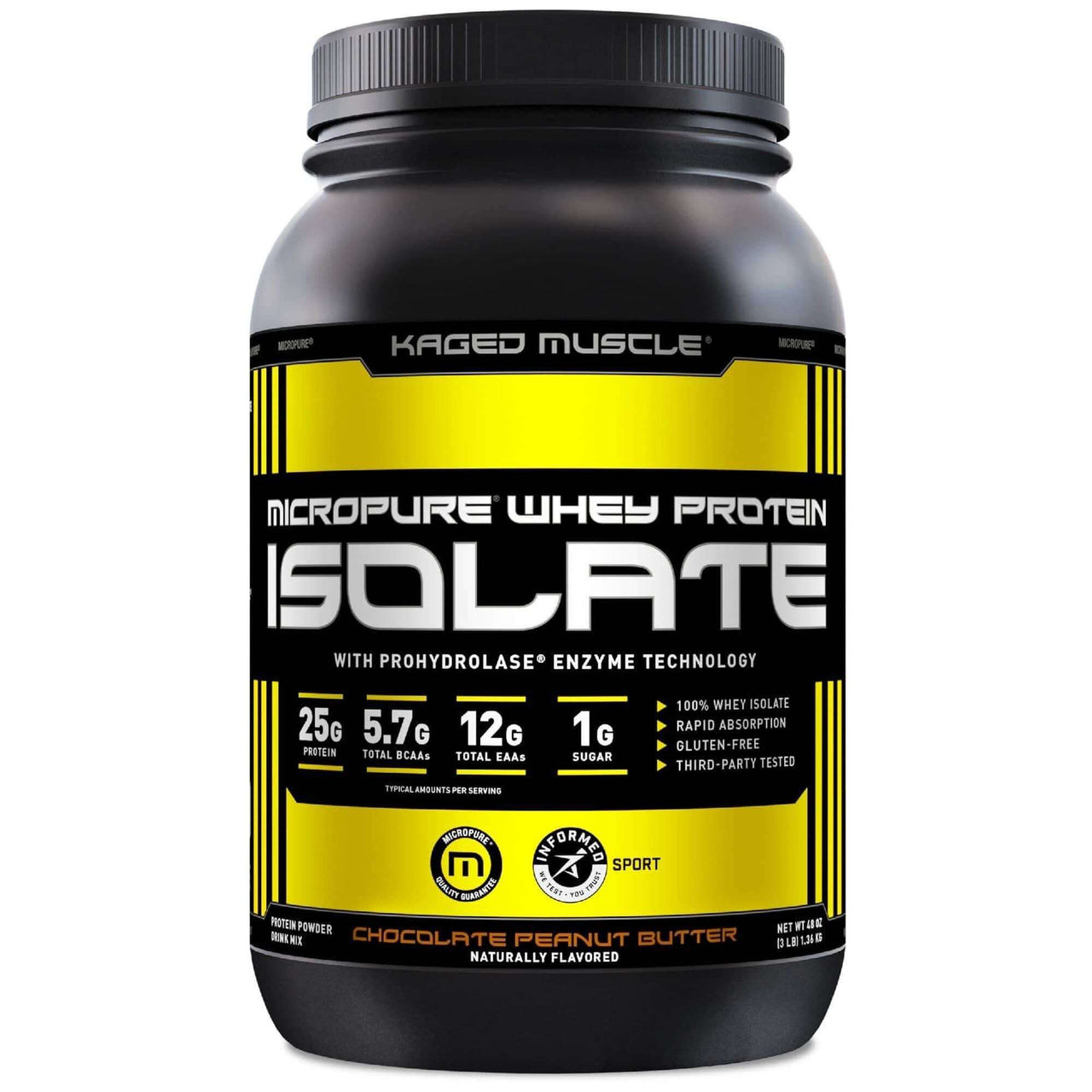 Kaged Muscle Chocolate Peanut Butter MICROPURE Whey Protein Isolate BuiltAthletics