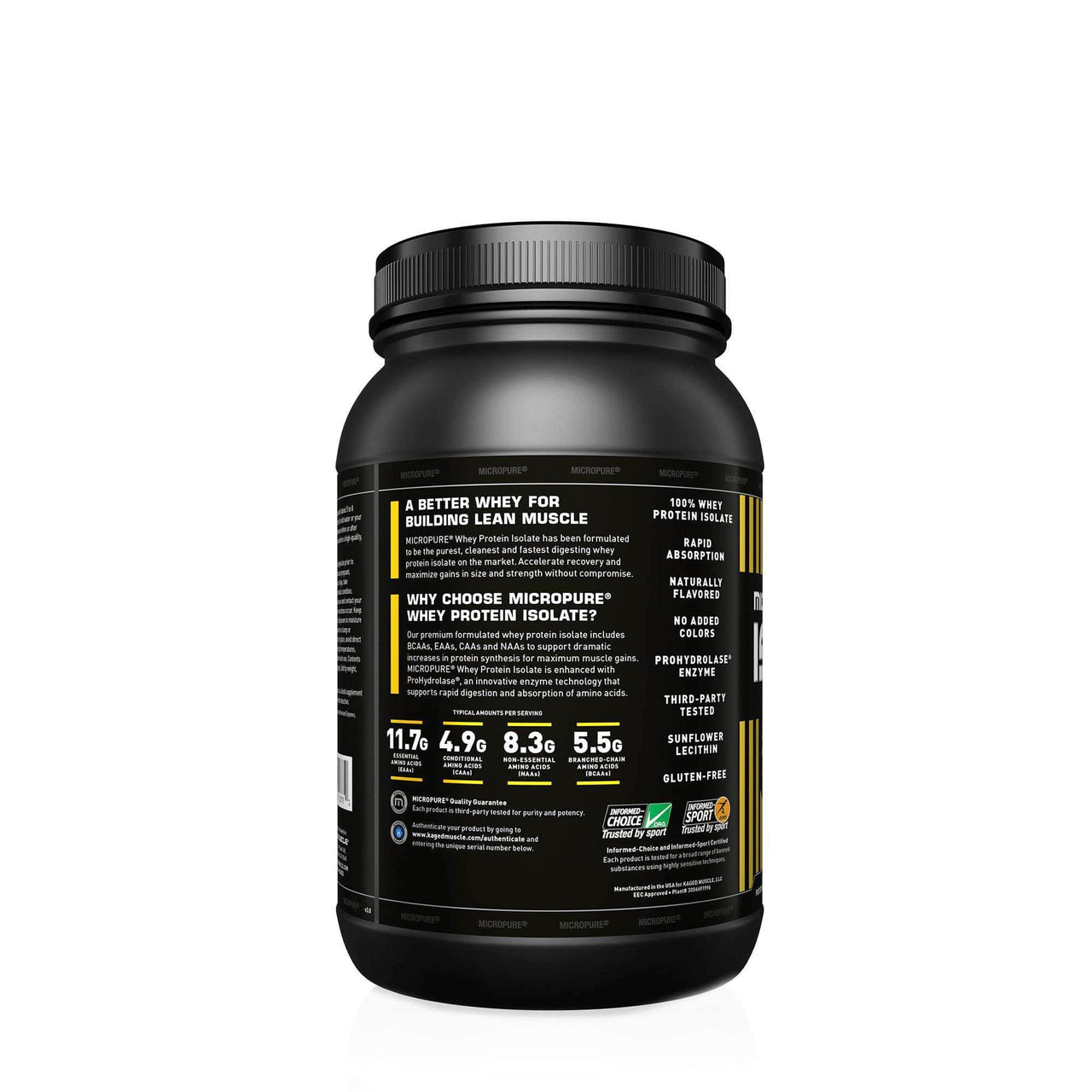 Kaged Muscle MICROPURE Whey Protein Isolate BuiltAthletics
