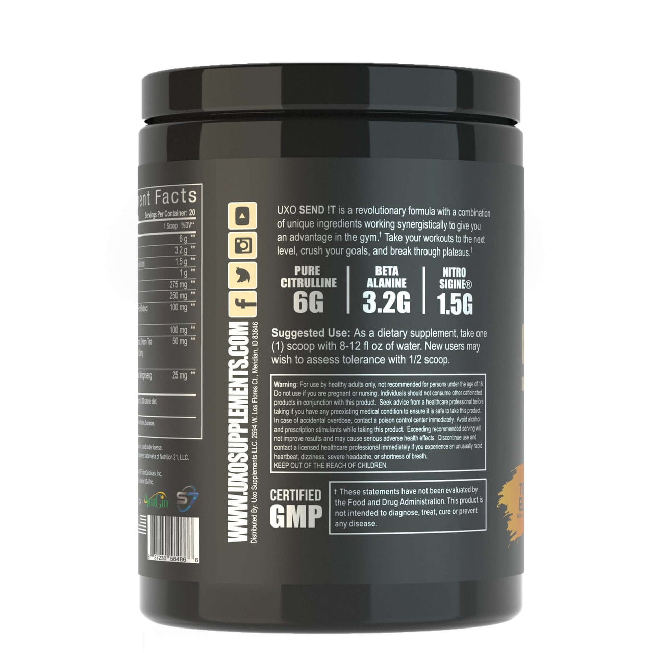 UXO Supplements SEND IT - PRE WORKOUT BuiltAthletics