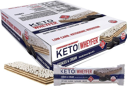 Convenient Nutrition Keto Wheyfer Bars Cookies & Cream - 10 Bars