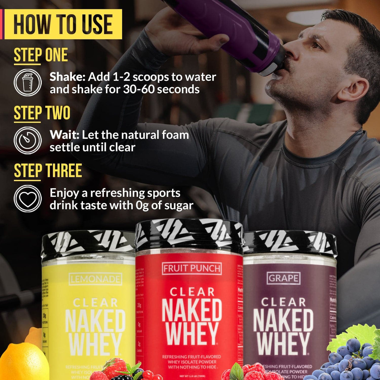 Grape Whey Protein Isolate | Clear Naked Whey