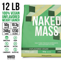 Vegan Weight Gainer Supplement | Naked Vegan Mass - 12LB
