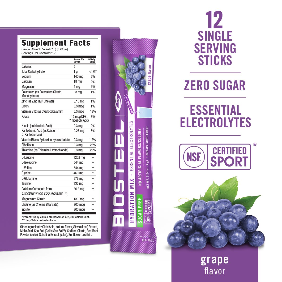 HYDRATION MIX / Grape - 12 Servings
