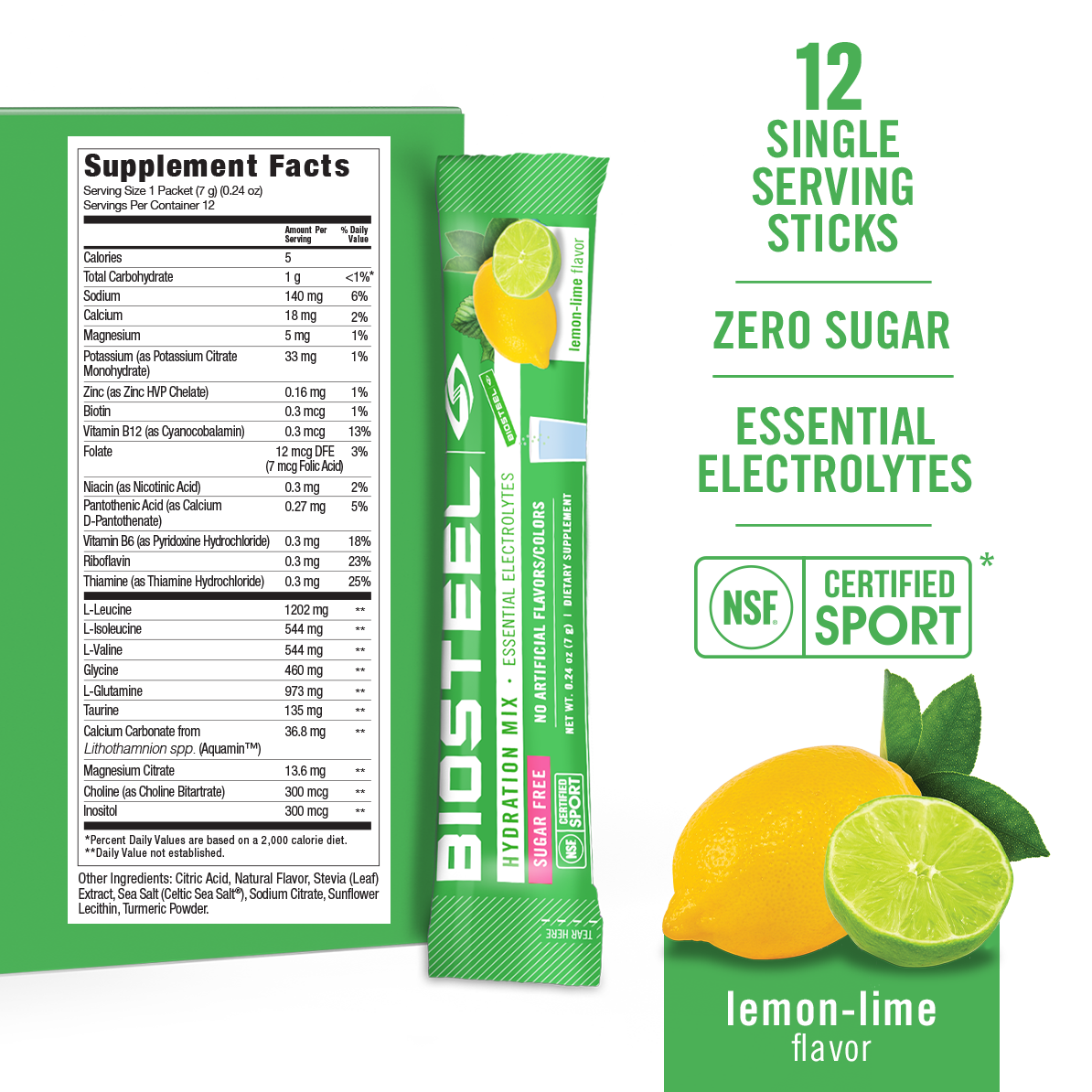 HYDRATION MIX / Lemon Lime - 12 Servings