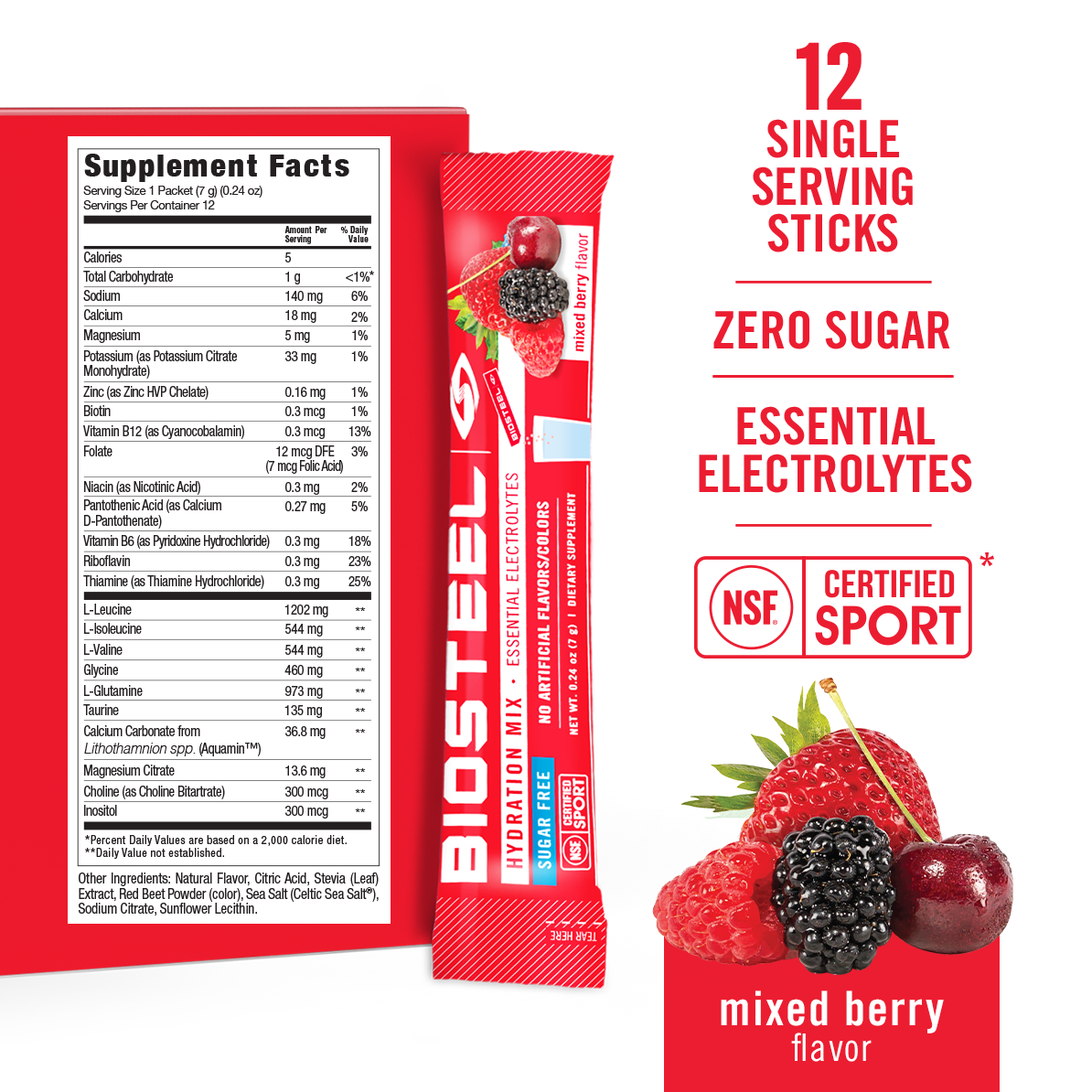 HYDRATION MIX / Mixed Berry - 12 Servings