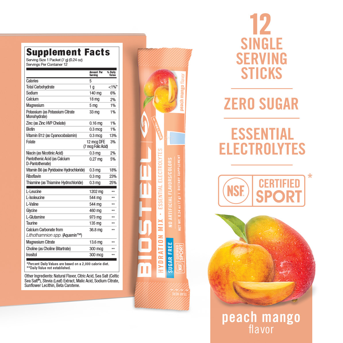 HYDRATION MIX / Peach Mango - 12 Servings
