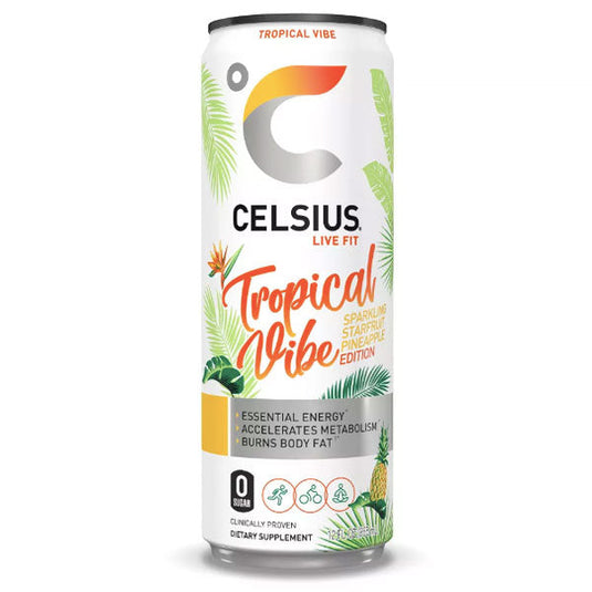 Celsius Essential Energy Drink, Tropical Vibe, 12 Fl Oz