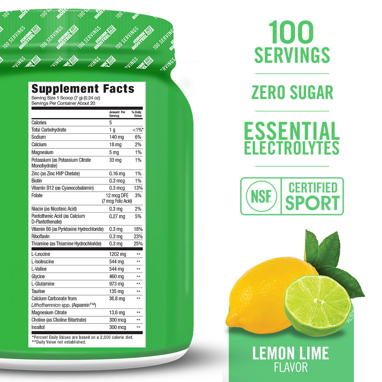 HYDRATION MIX / Lemon Lime - 100 Servings