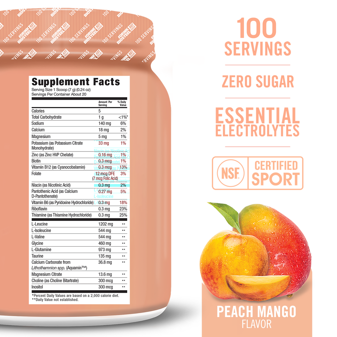 HYDRATION MIX / Peach Mango - 100 Servings