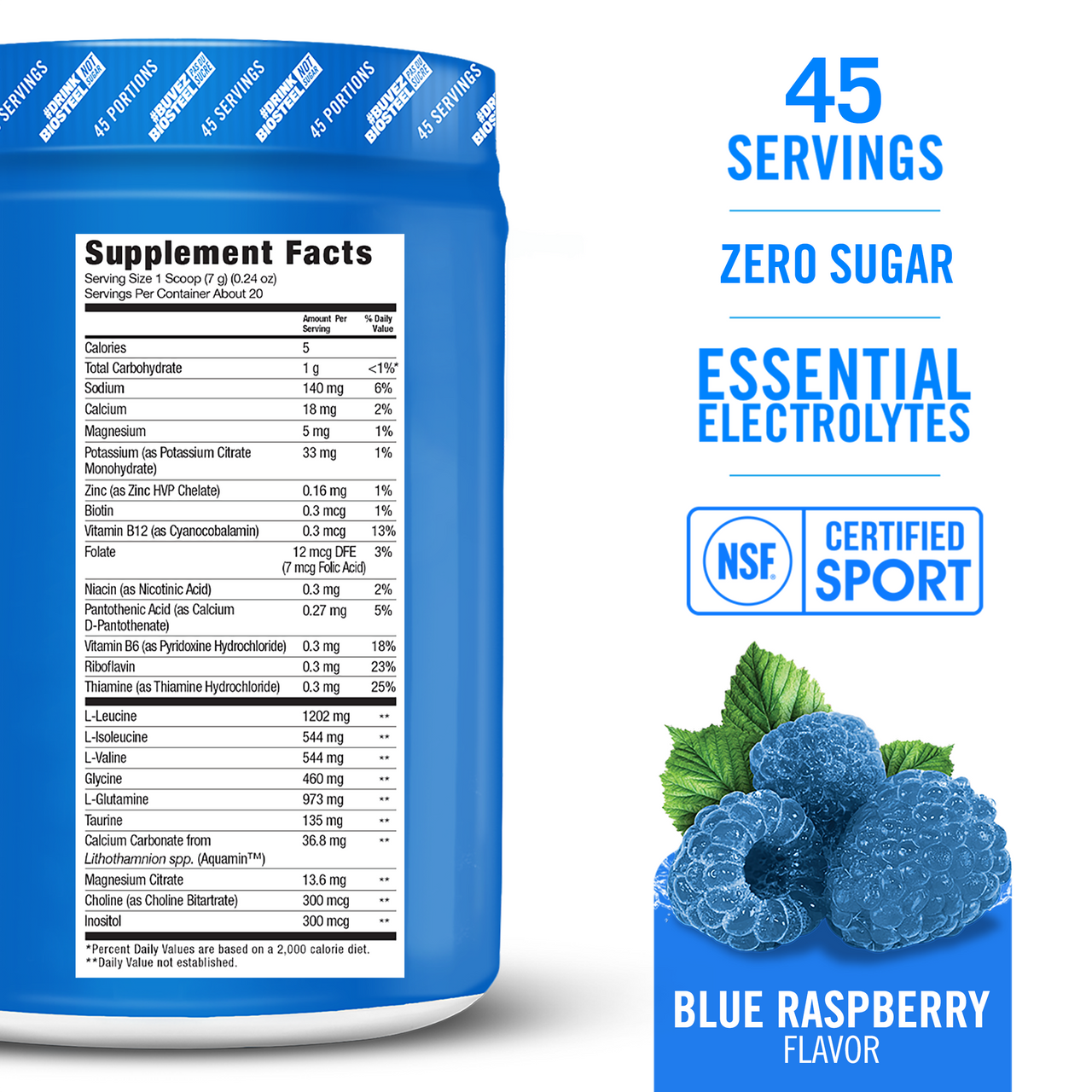 HYDRATION MIX / Blue Raspberry - 45 Servings