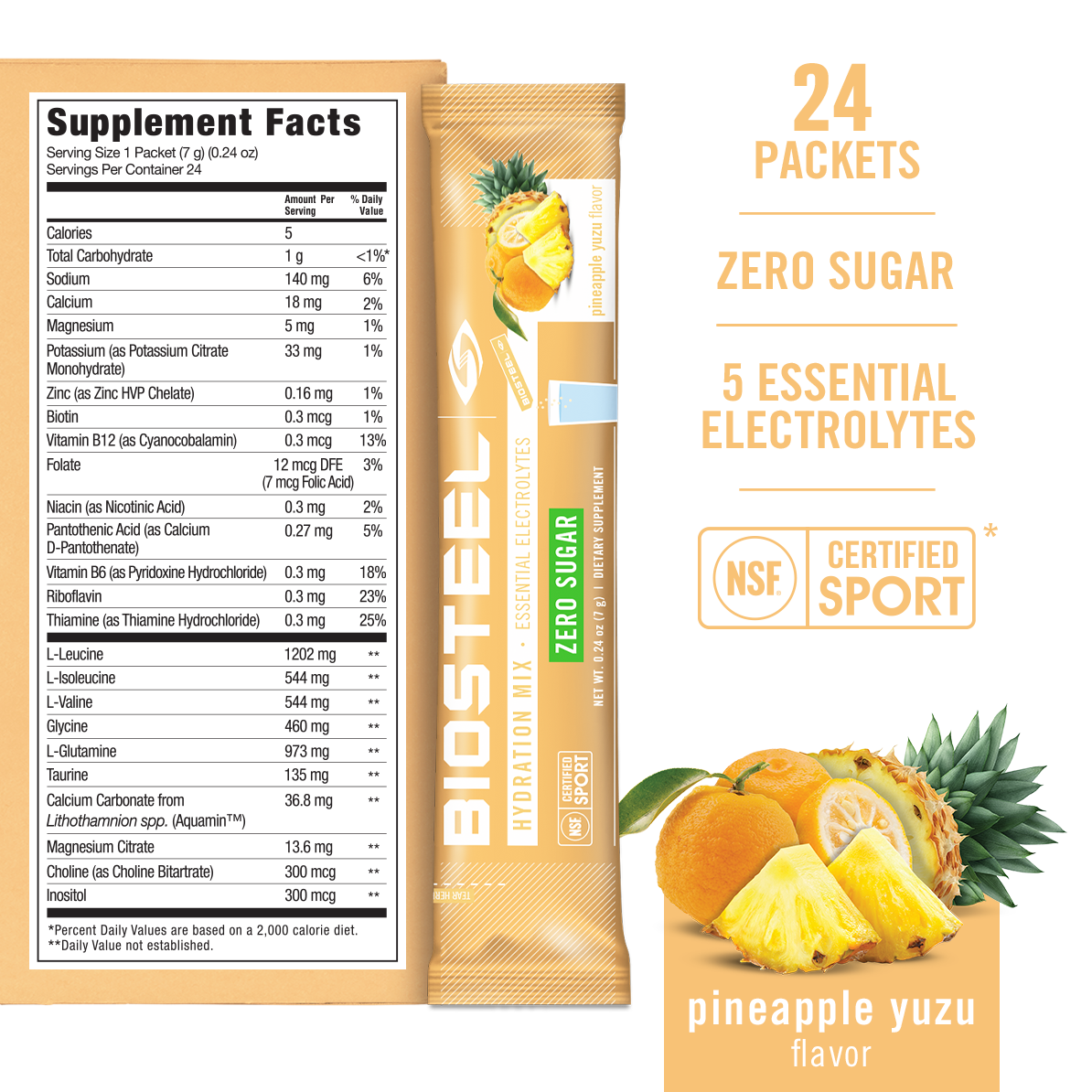 HYDRATION MIX / Pineapple Yuzu - 24 Serving Packet