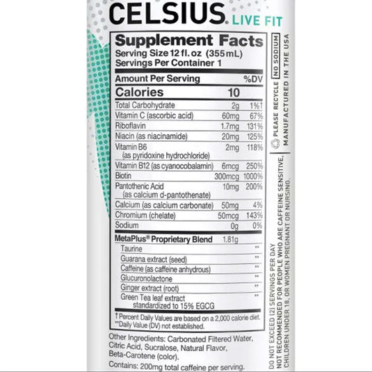 Celsius Essential Energy Drink, Peach Vibe, 12 Fl Oz