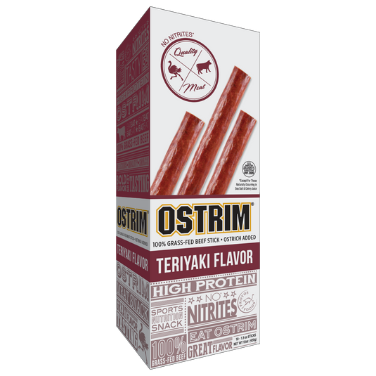 Teriyaki Grass-fed Beef & Ostrich, 10 Sticks