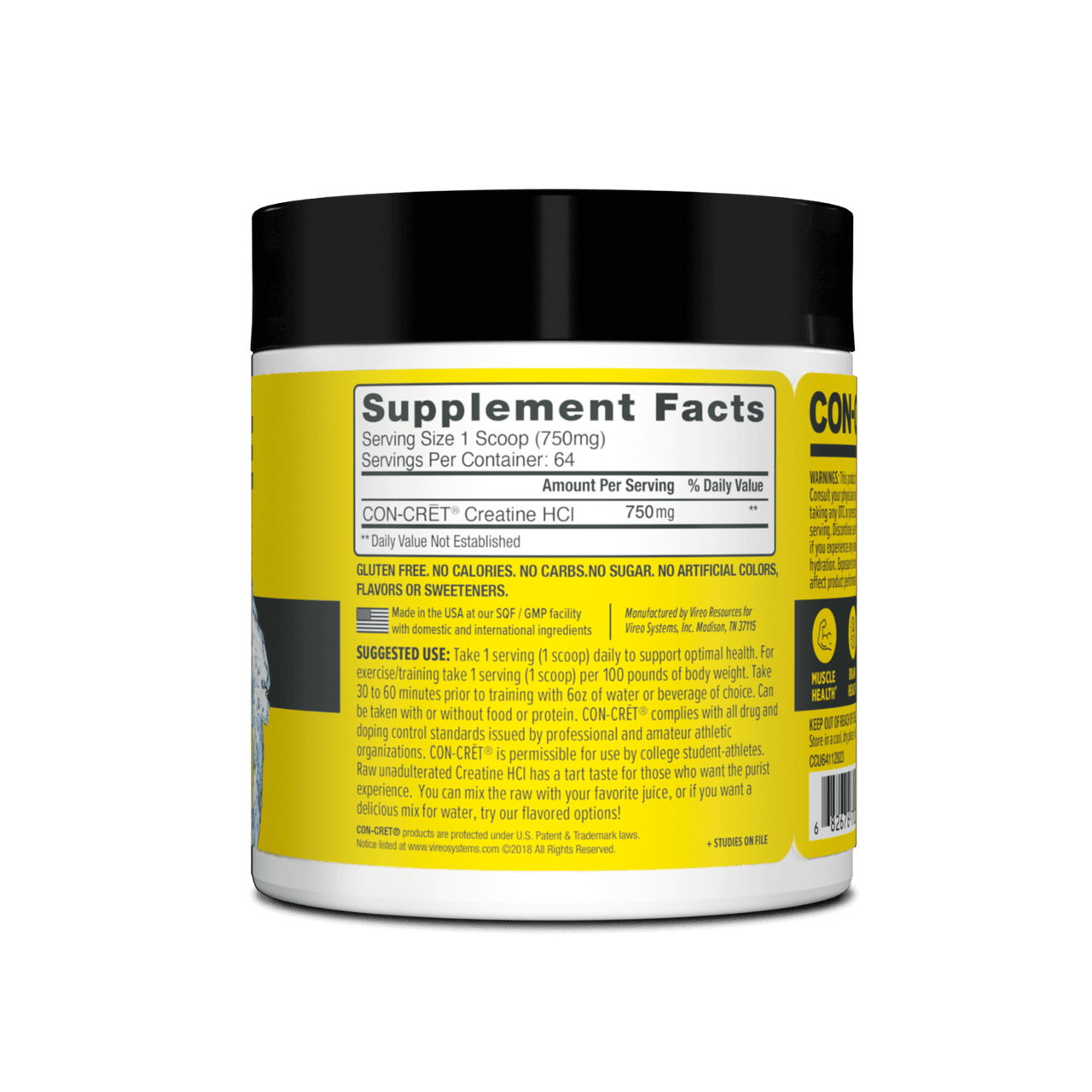 CON-CRĒT® CREATINE HCl POWDER - UNFLAVORED