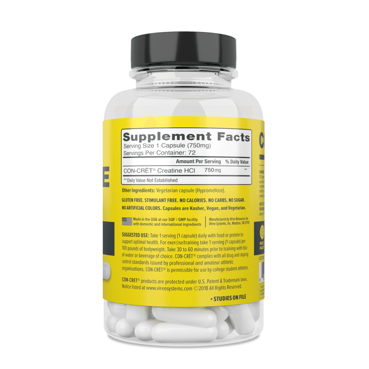CON-CRĒT® CREATINE HCl CAPSULES