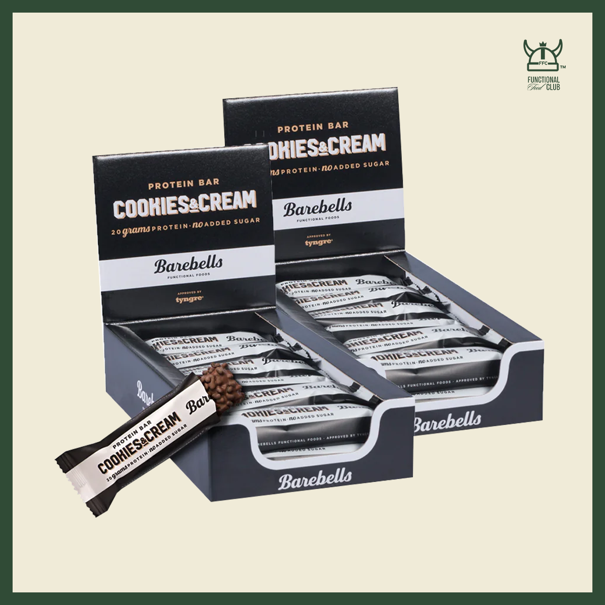 * DOUBLE TROUBLE * Sweden Barebells Cookies & Cream Protein Bar ( 2 cartons / 24 bars)