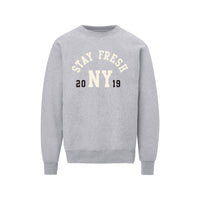 Flocked STAY FRESH NY Crew Neck Sweatshirt