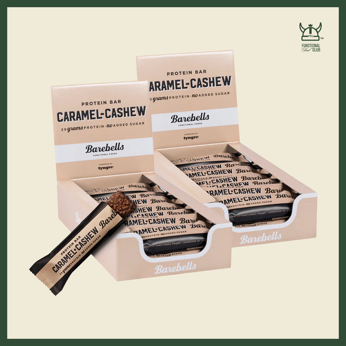 * DOUBLE TROUBLE  * Sweden Barebells Caramel Cashew Protein Bar ( 2 cartons / 24 bars)
