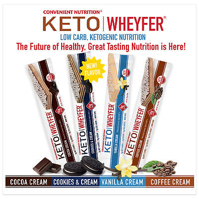 Convenient Nutrition Keto Wheyfer Bars Cookies & Cream - 10 Bars