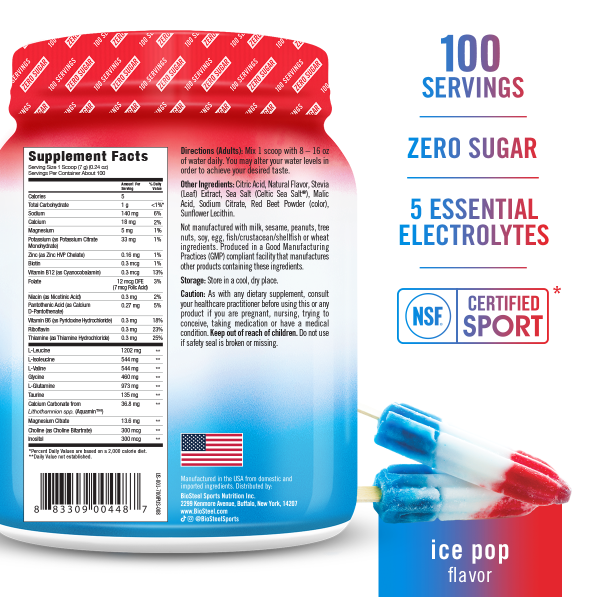 HYDRATION MIX / Ice Pop - 100 Servings