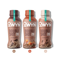 OWYN Non-Dairy Coffee Shake 20g Protein, Double Shot Three Flavor Variety, 12oz (Pack of 12)