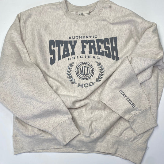 Crew STAY FRESH Crest Embroidered Sweatshirt