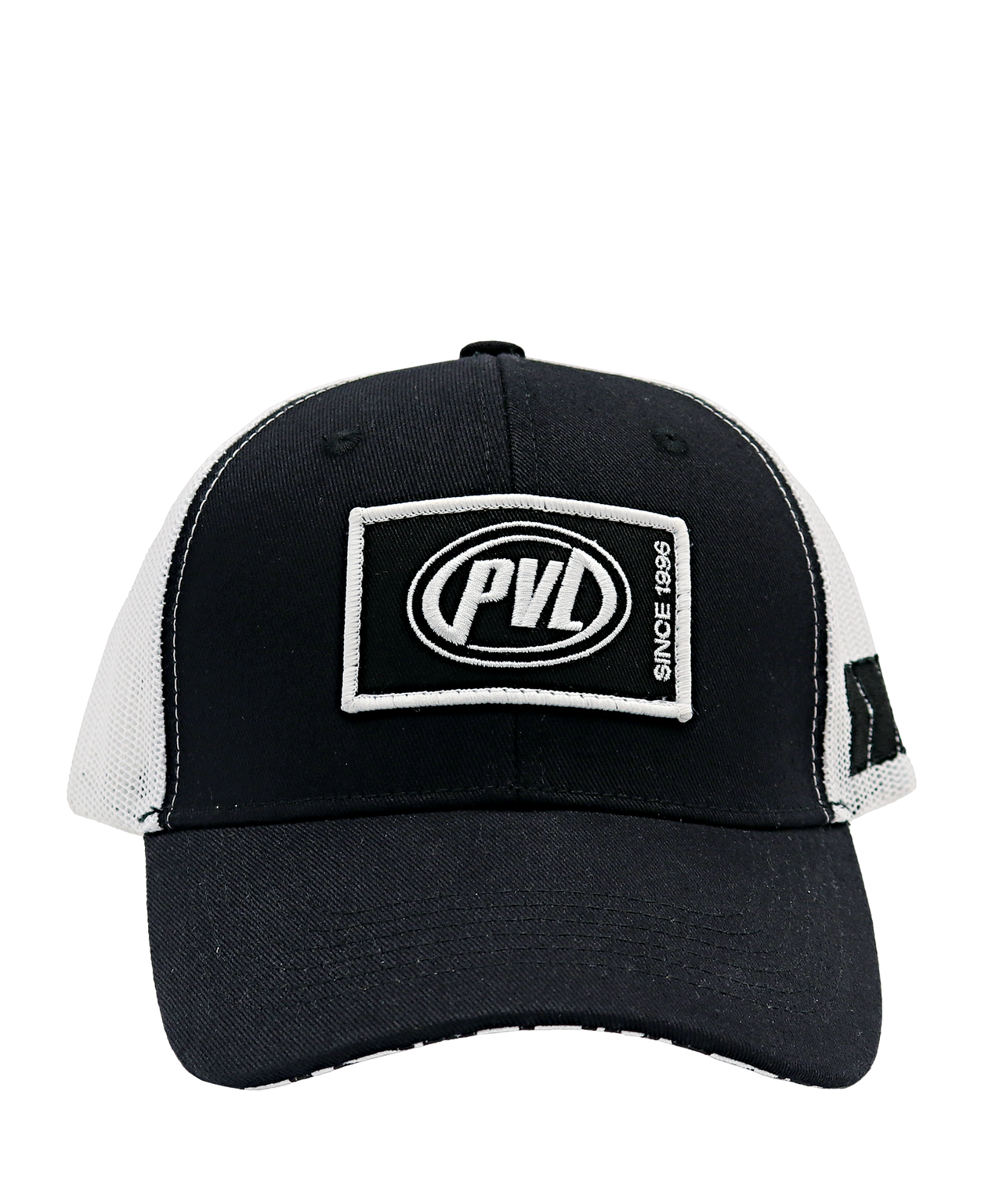 Patched Trucker Cap (White/Black)