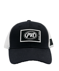 Patched Trucker Cap (White/Black)