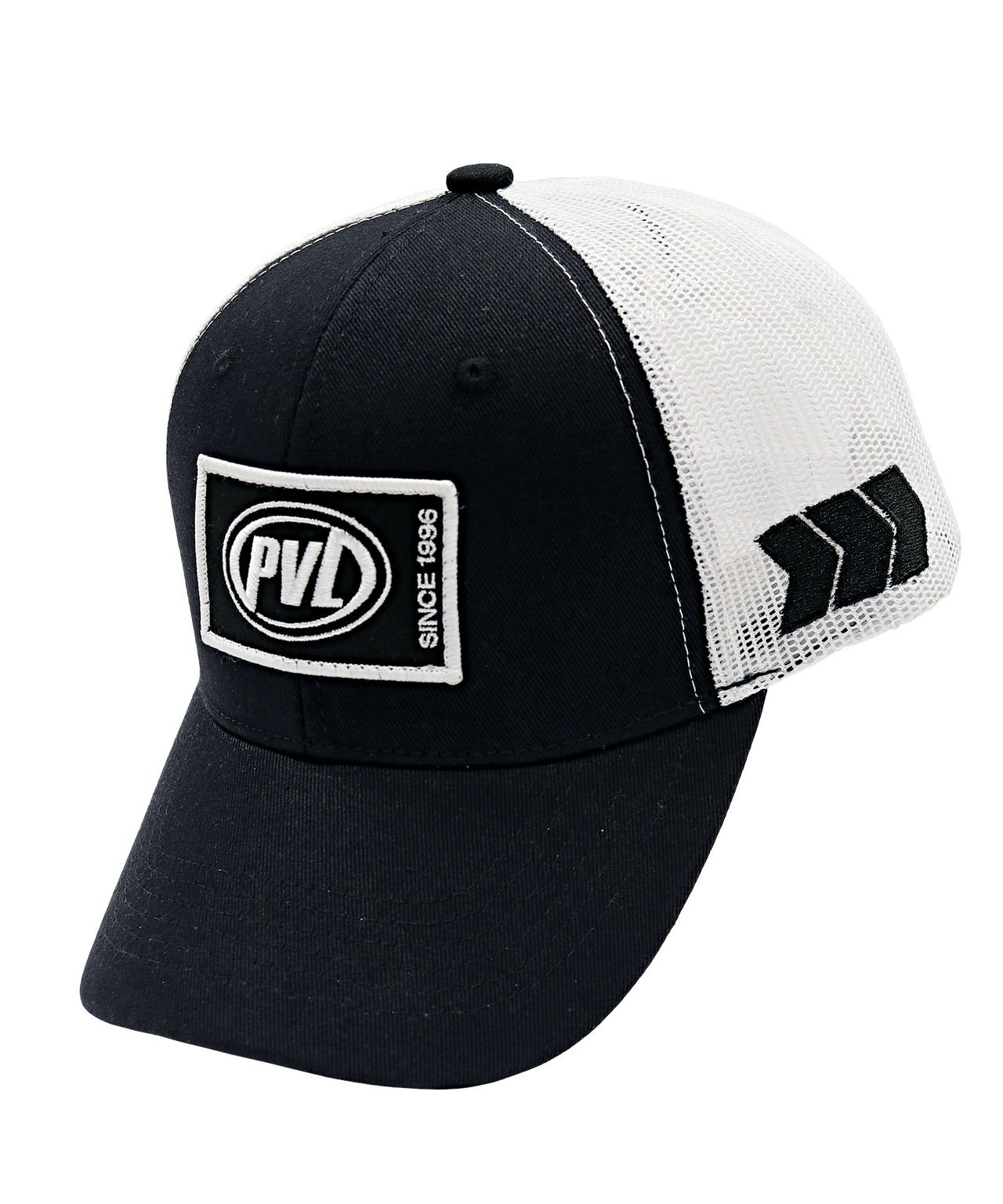 Patched Trucker Cap (White/Black)