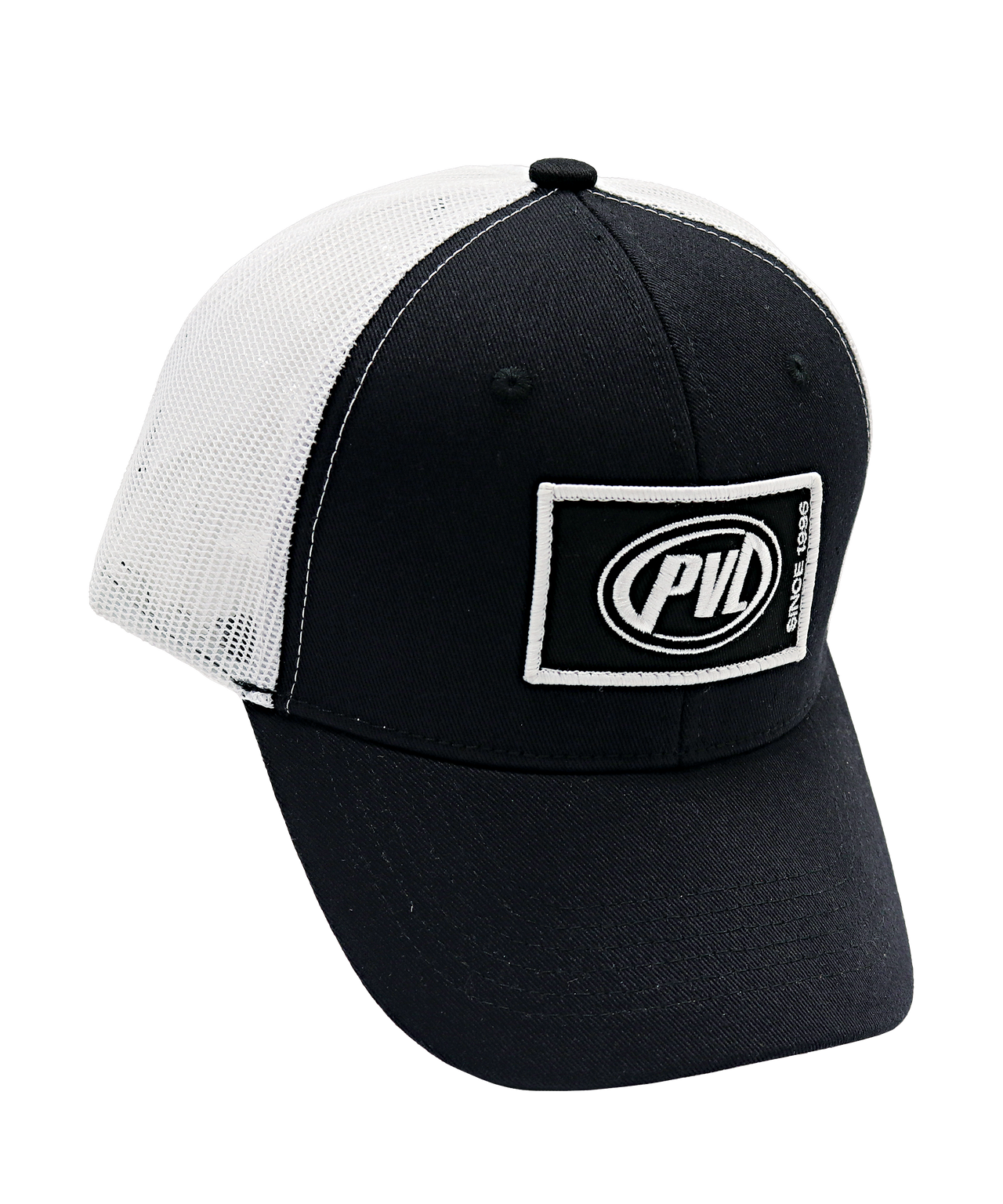 Patched Trucker Cap (White/Black)
