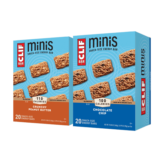 CLIF BAR Minis Chocolate Chip & Crunchy Peanut Butter Variety Pack, 40 Bars