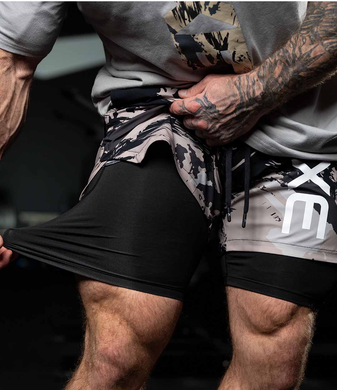 Alpine Slate Camo Axe Training Shorts