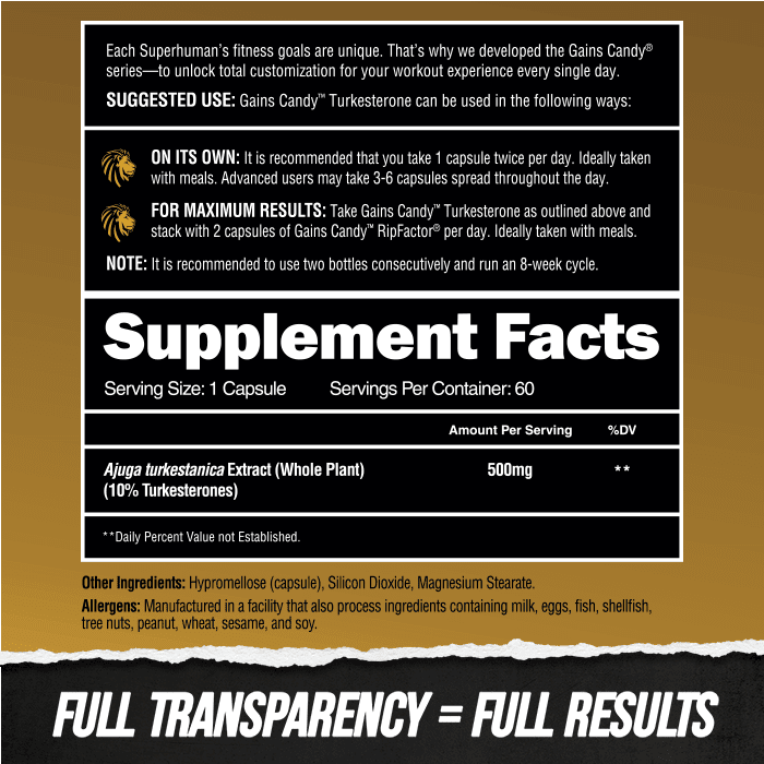 GAINS CANDY™ TURKESTERONE®  - More Muscle Strength and Size†
