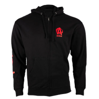 Animal Red Logo Black Zip-Up