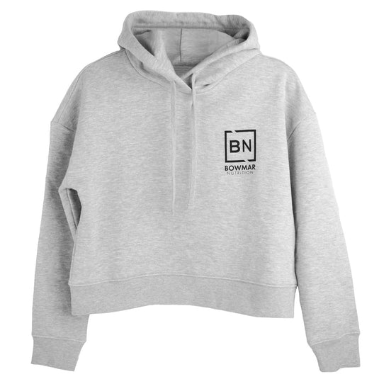 HEATHER GRAY CROPPED HOODIE