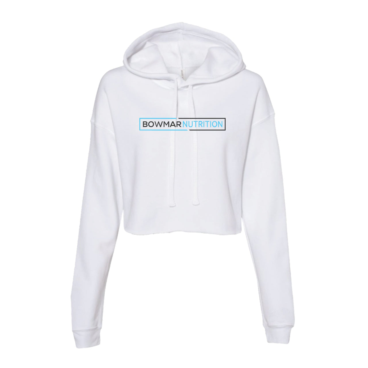 WOMENS WHITE CROP HOODIE