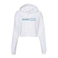 WOMENS WHITE CROP HOODIE