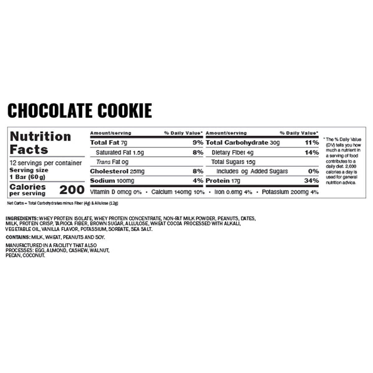 DAS Buck Bar (12 PACK) - Choc Cookies