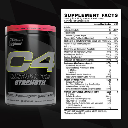 C4 Ultimate Strength Pre Workout Powder