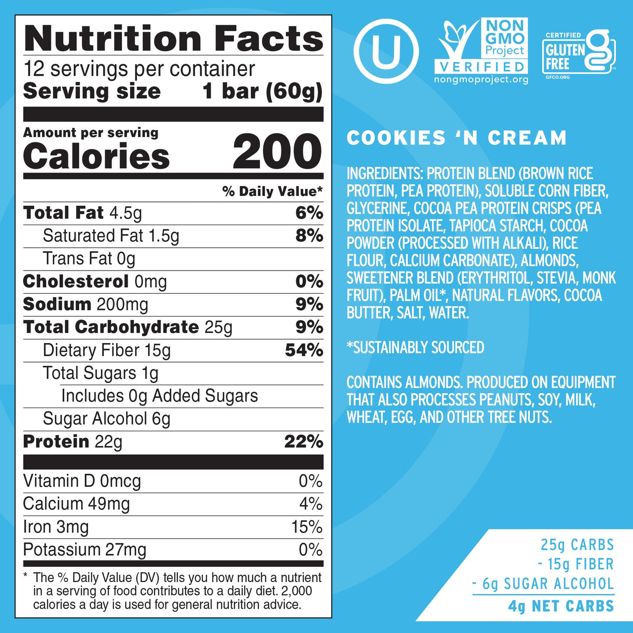 Employee Cookies 'N Cream Protein Bars