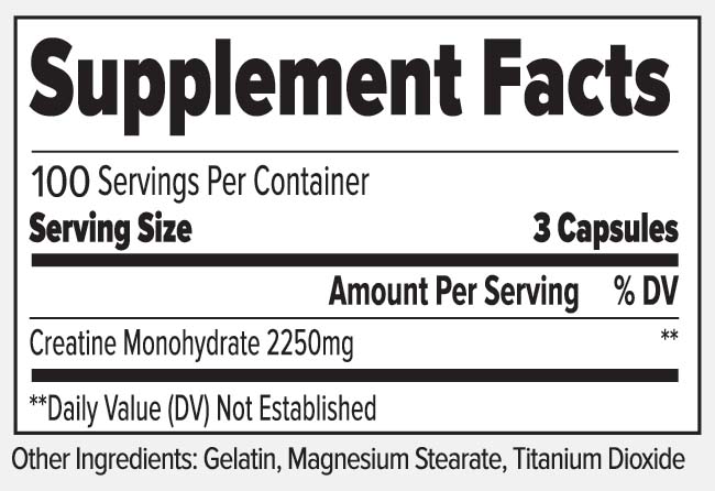 Creatine Capsules | 50 Servings