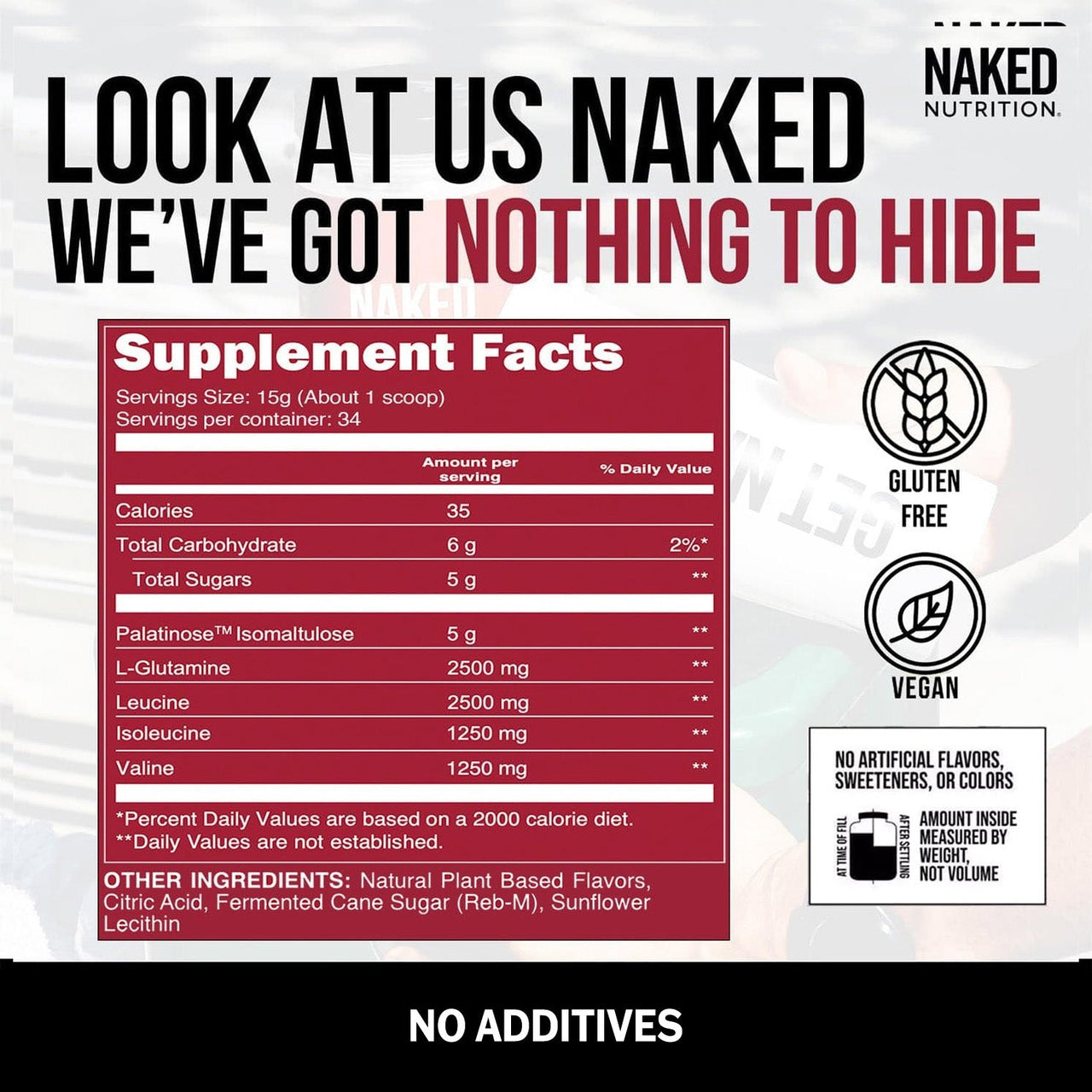 Cherry Lime Branched Chain Amino Acids | Naked BCAAs - 34 Servings