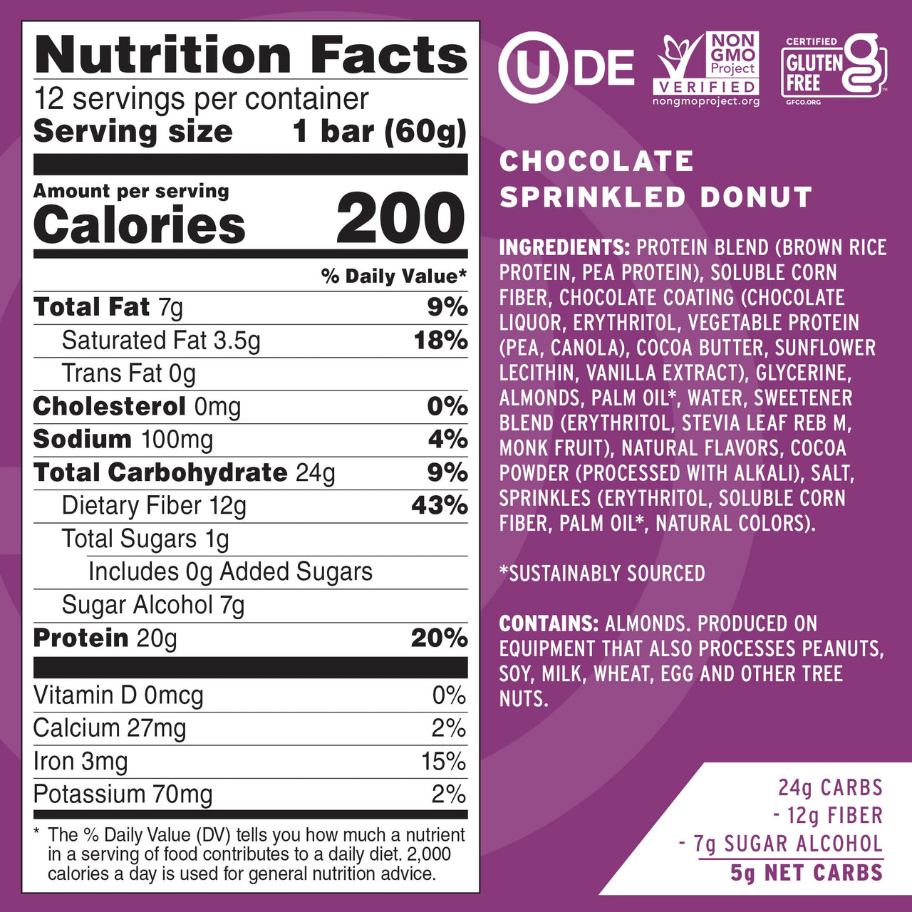 Employee Chocolate Sprinkled Donut Protein Bars
