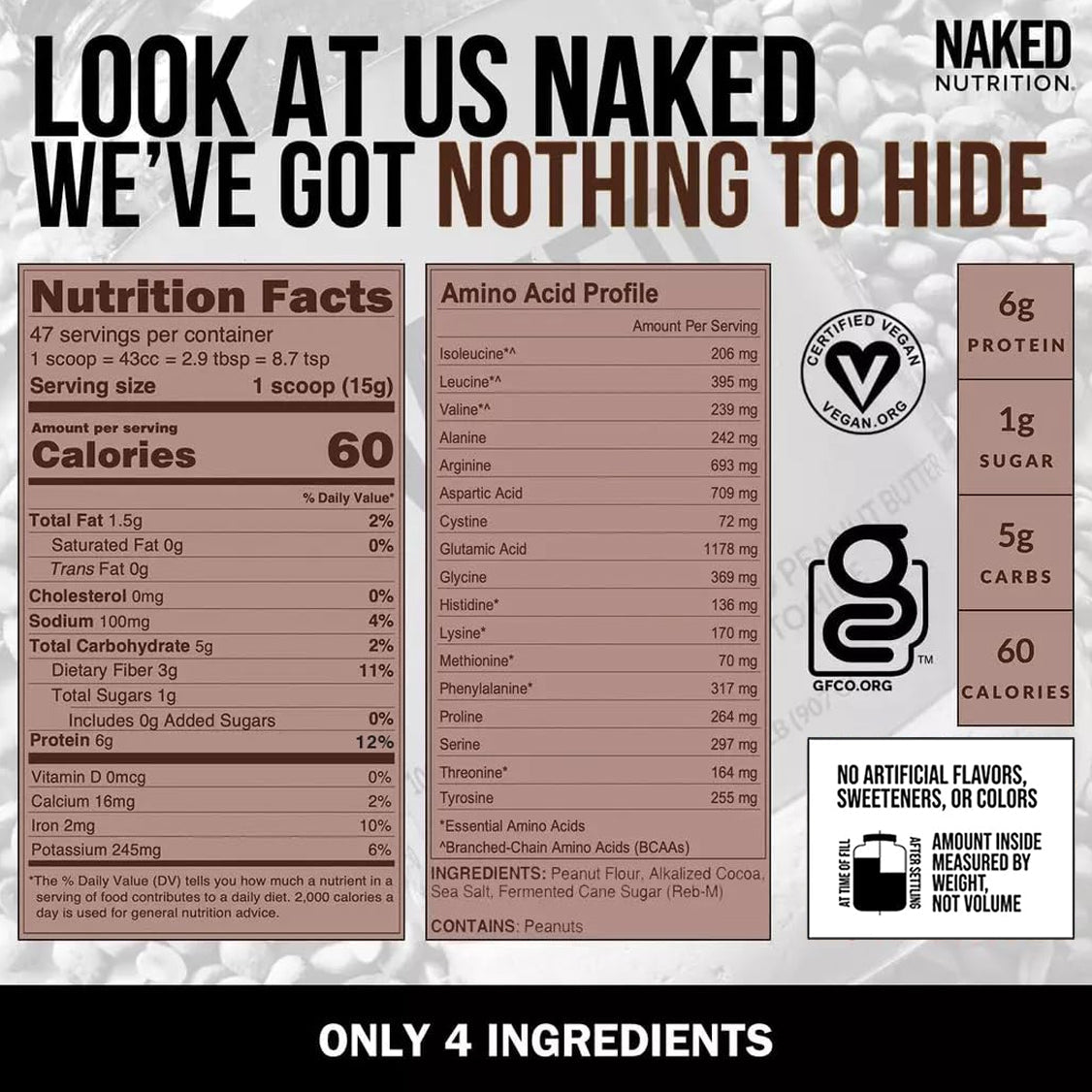 Chocolate Powdered Peanut Butter | Chocolate Naked PB - 1.5LB