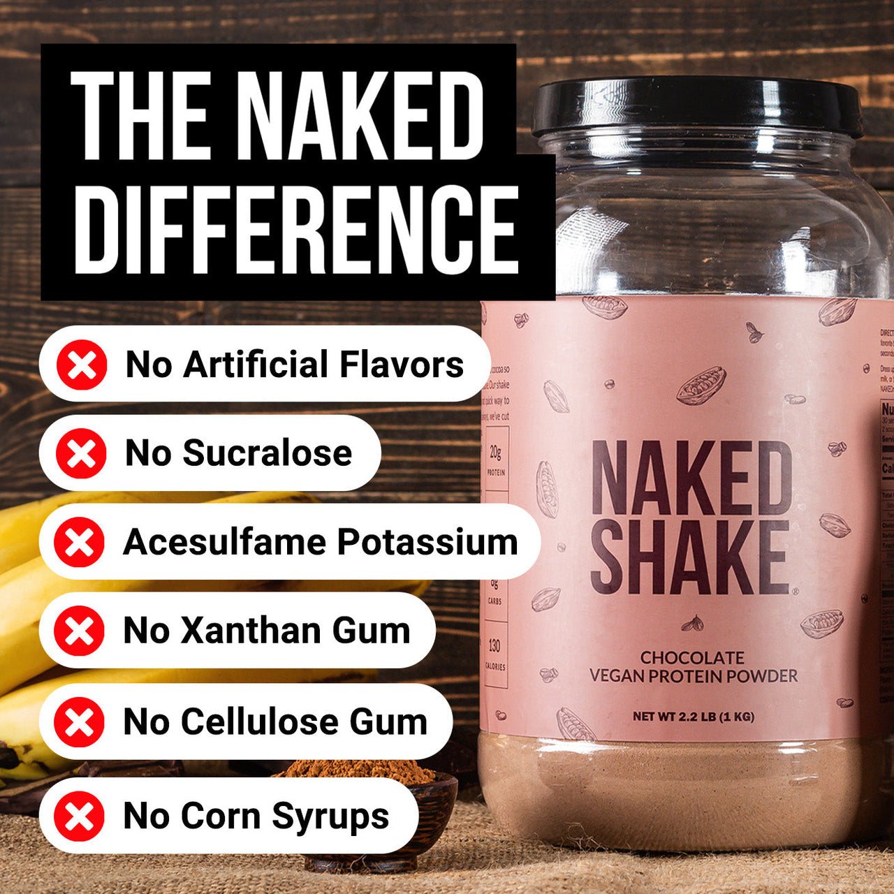 Chocolate Protein Shake | Naked Shake - 30 Servings