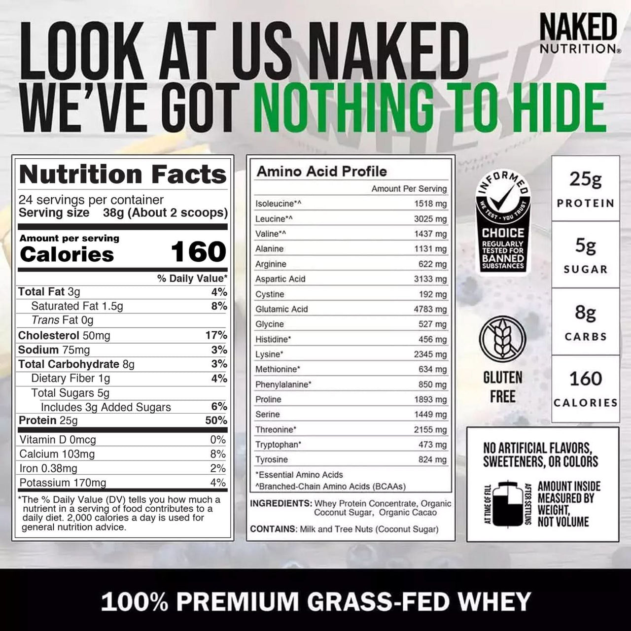 Chocolate Whey Protein Powder | Naked Chocolate Whey - 2LB