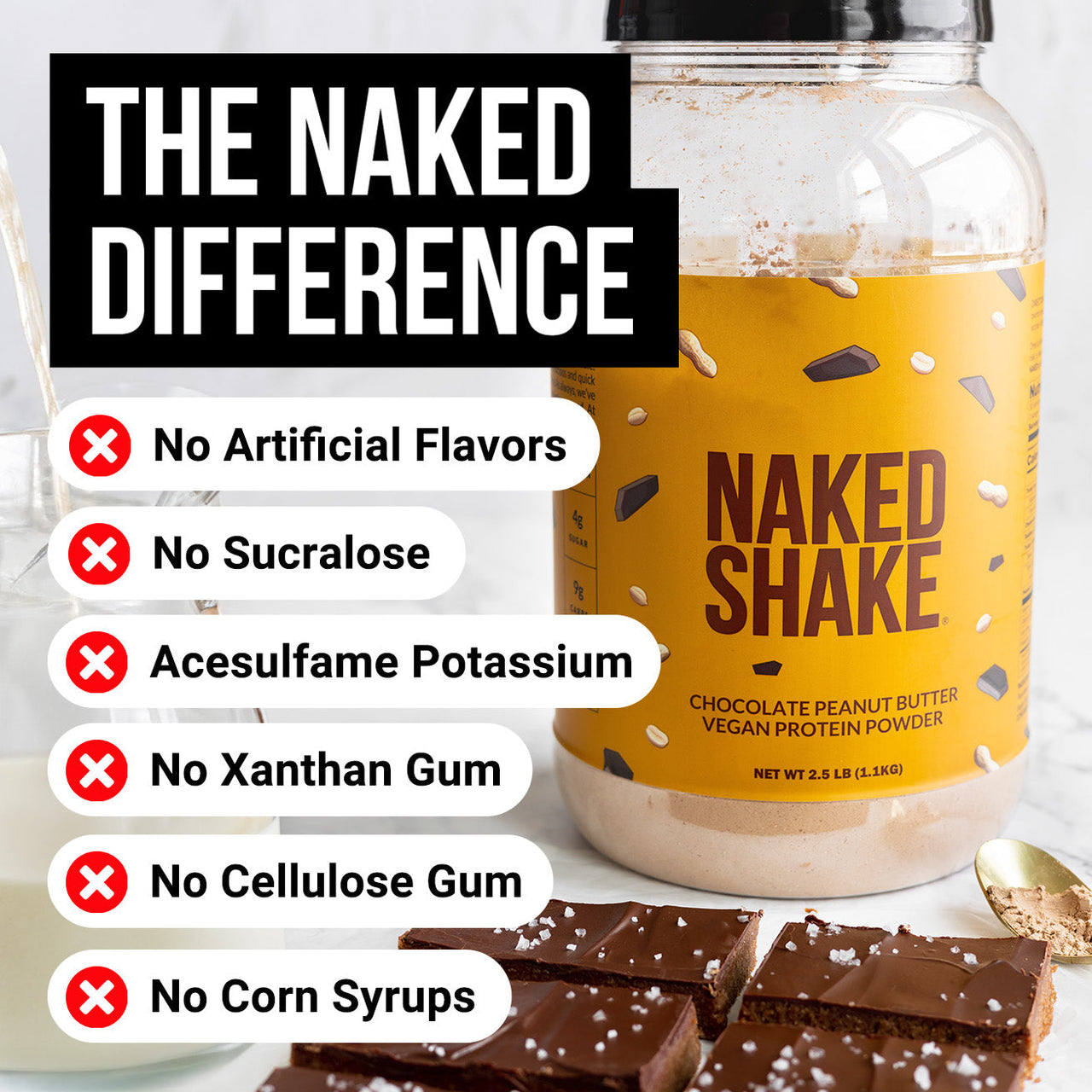 Chocolate PB Protein Shake | Naked Shake - 30 Servings
