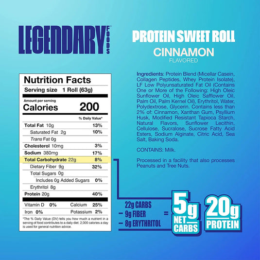 Legendary Protein Sweet Roll 6pack Cinnamon